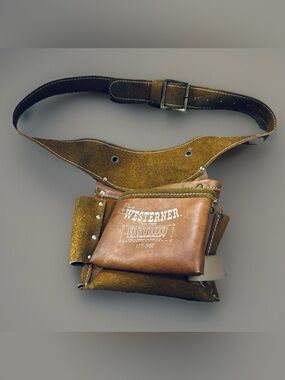 Vtg THE WESTERNER ALB 940 Action Leatherette Leather Tool Belt